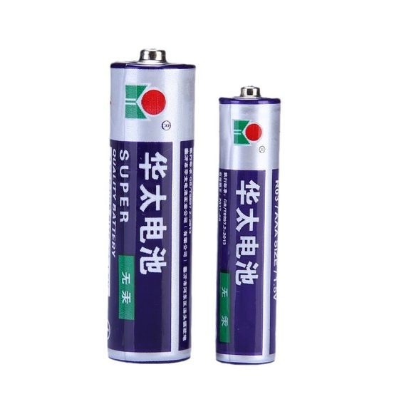 Huatai No.7 No.7 carbon battery aaa battery 1.5V toy remote control No.5 dry battery No.5 battery manufacturer