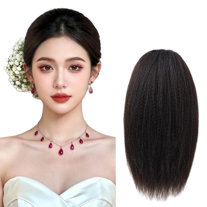 Versión actualizada de maíz barba almohadilla de cabello almohadilla de peluca raíz de cabello aumento de cabello superior almohadilla de cabello femenina invisible esponjosa almohadilla de cabello