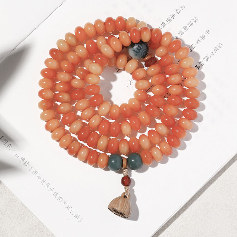 필 옥 수면 [노을빛 오렌지 108알 디자인]