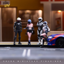 微缩 1/64 机车系列微缩人偶3D打印彩色树脂手办摆件车模微人偶