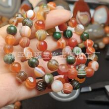 天然新疆戈壁石阿拉善缠丝玛瑙手串原石天然玛瑙手链批发