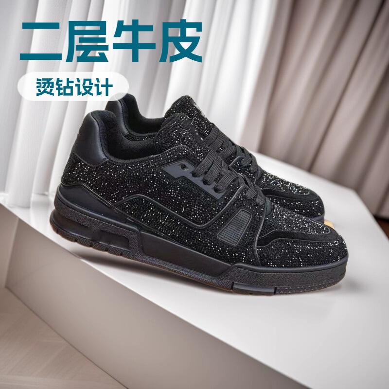 Trainer Sneakers with Rhinestone Print Trendy Brand Sports Shoes Low-Top Couple Style Fashion Versatile Men's Shoes Trainer Sneakers with Rhinestone Print Trendy Brand Sports Shoes Low-Top Couple Style Fashion Versatile Men's Shoes