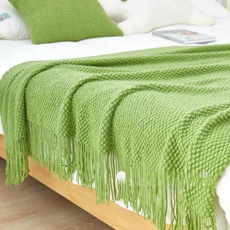 Bandera de cama toallas de cola de cama residencial hotel de lujo cubierta de cama doméstica nueva habitación modelo chino toallas de cama de color sólido