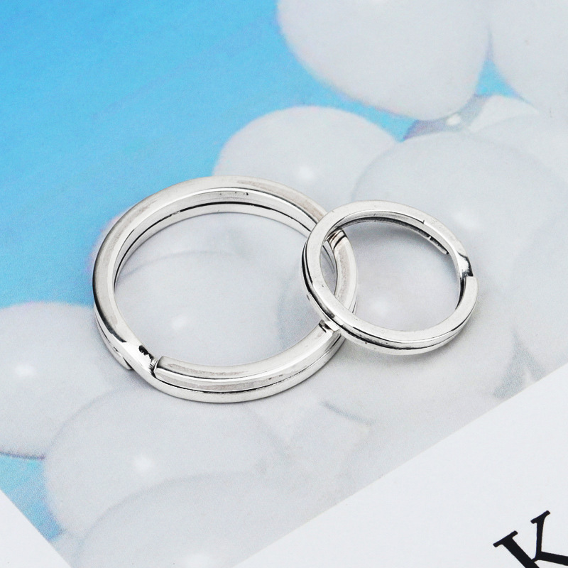 925 Sterling Silver Ring Creative Keychain Ring Large and Small Size Thai Silver Vintage Bag Hanging Buckle Accessories Trendy Men Trendy Women Fashion