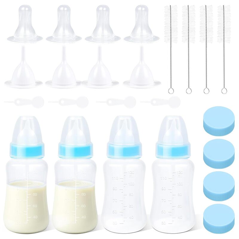 哺乳瓶 4oz-带奶嘴的小动物喂食套装 |幼犬、小猫、手工喂养用品|undefined