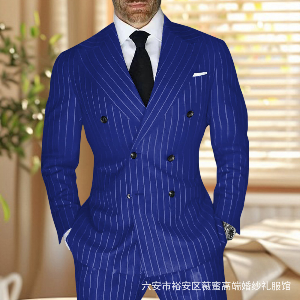 파란색 정장 + 바지
