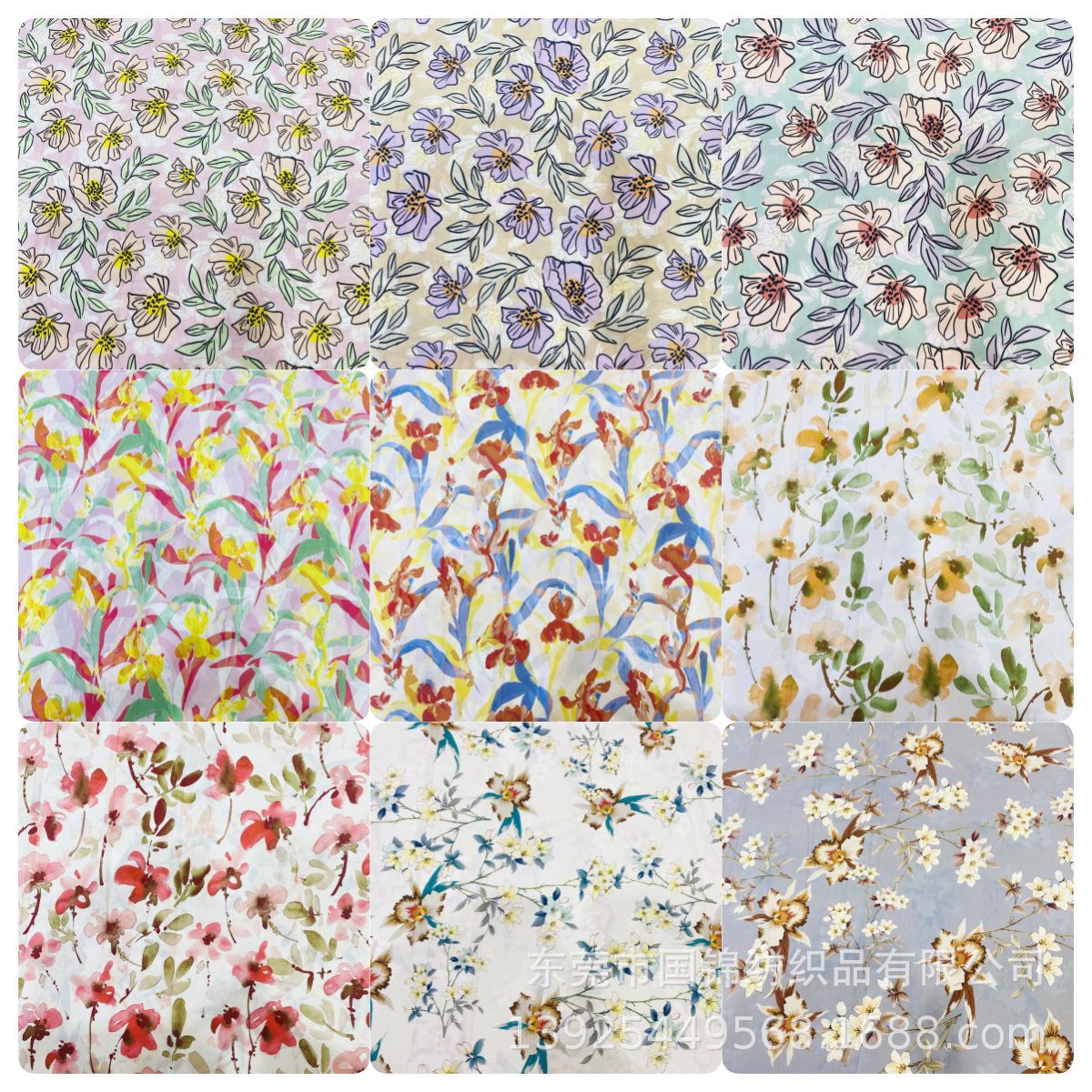 田园小清新印花布 纯棉60支府绸数码直喷印花 童装女装服装面料