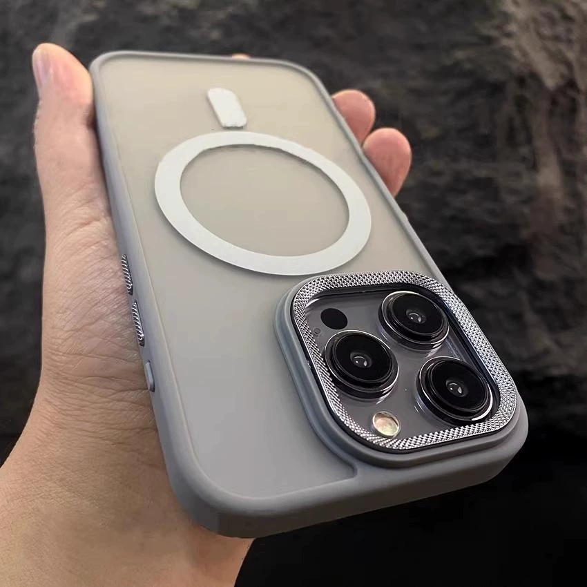 Металлический матовый защитный чехол для iPhone 16 совместимый с Apple, сумочка, чехол для телефона, 16 Pro Max