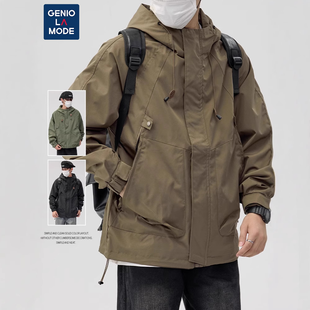 森马集团GENIOLAMODE潮牌冲锋衣外套男士春秋季2024新款防风夹克