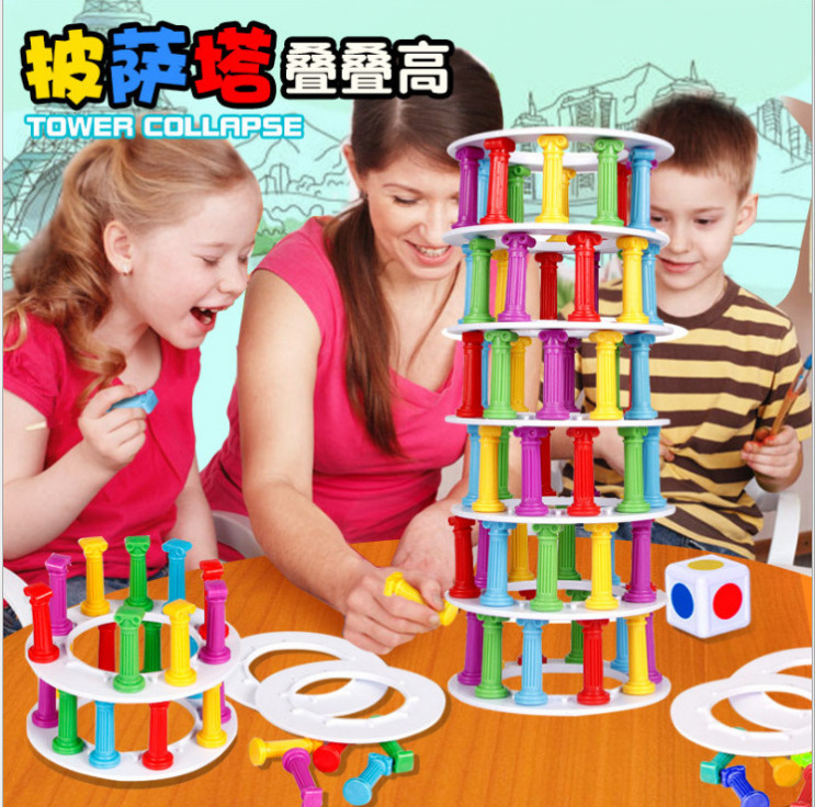 The Collapse of the Tower: Multiplayer Building Block Balancing Tabletop Game, Leaning Tower of Pisa Stacking Puzzle Interactive Toy, Hot-Selling Blocks The Collapse of the Tower: Multiplayer Building Block Balancing Tabletop Game, Leaning Tower of Pisa Stacking Puzzle Interactive Toy, Hot-Selling Blocks