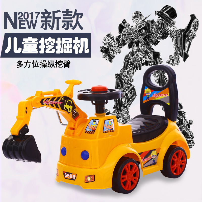 Excavadora para niños se puede montar y sentar, se puede deslizar, se puede deslizar