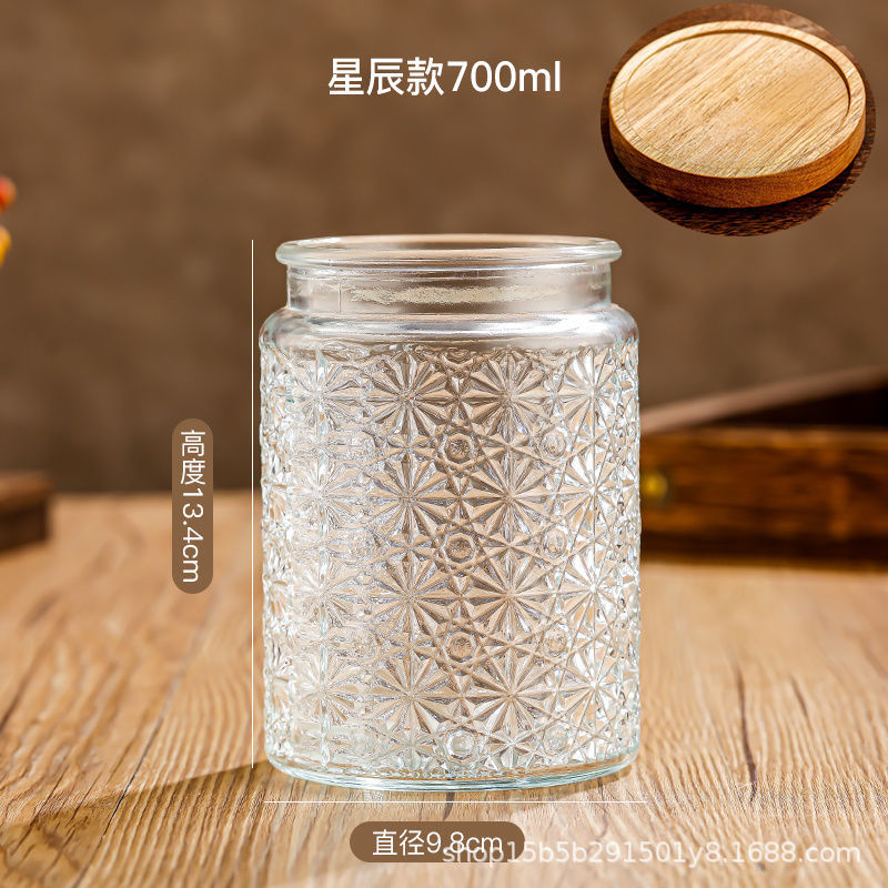 Chino retro Begonia flor vidrio sellado tarro caramelo snack tarro de almacenamiento frutos secos tuerca de almacenamiento tarro