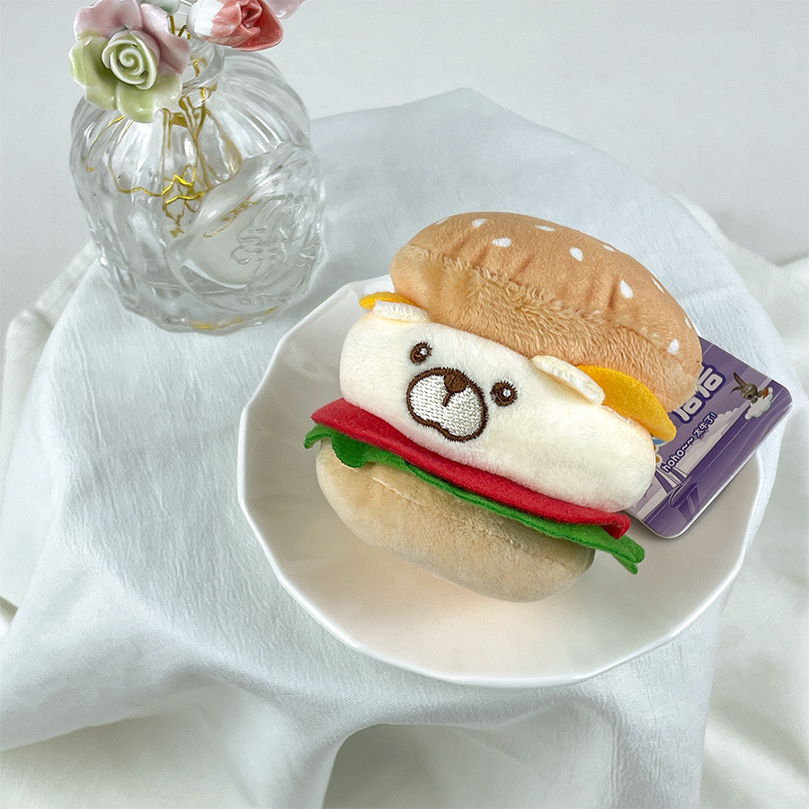 All Seasons Season Cute Style 1 Piece Cute Hamburger PP Cotton Keychain