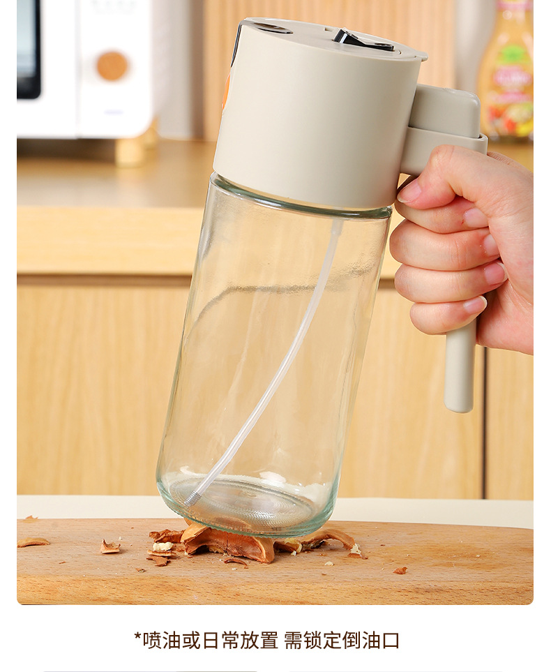Ölkanne Sprühflasche 2-in-1 Küchenöl-Sprüher Sojasauce Essig Sprühflasche auslaufsicherer Glasöltank Zerstäubungs-Sprühflasche