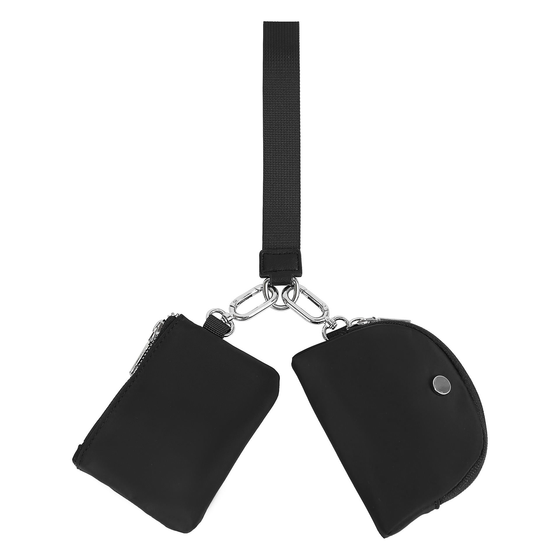 82g Weight Polyester Lining Material Zipper Closure Type Coin Purse Bags Type 1 Piece Quantity Daily Occasion Nylon Material Solid Color Pattern All Seasons Season Unisex Gender Simple Style Style Semicircle Shape Pink + White Black Black Gray Nylon Solid Color Semicircle Clutches 25