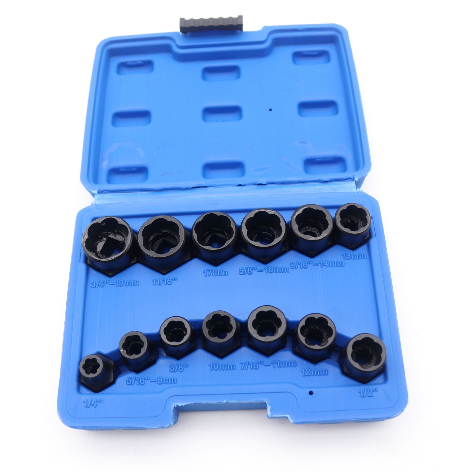 13件套破损螺母螺栓取出器六角拆除套筒螺帽取出器厂家断丝取出器