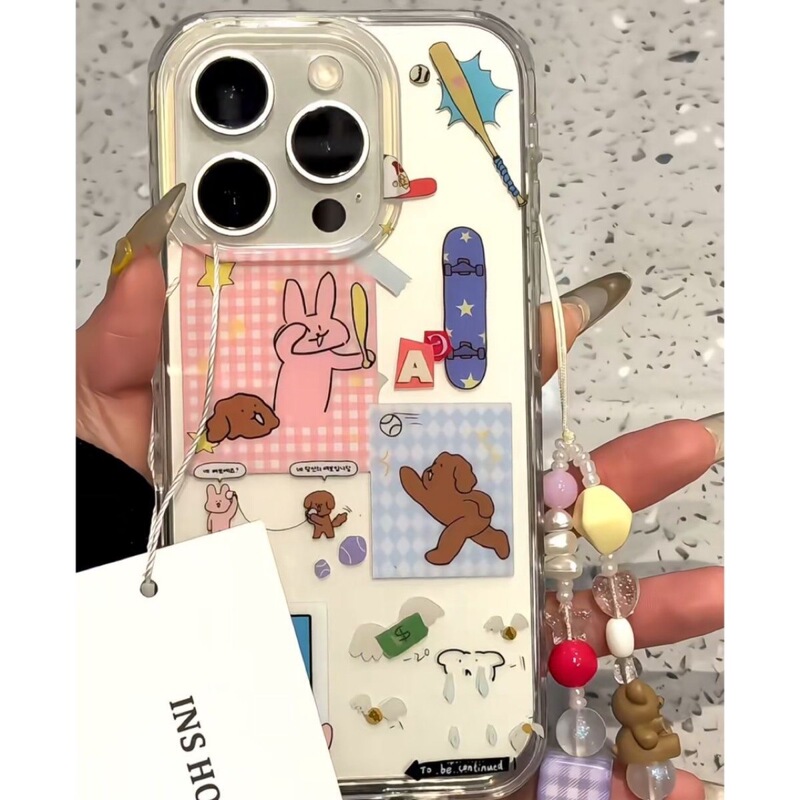 Splicing rabbit for apple 13 mobile phone case iPhone16/14 female 15/12pro/11 xs full promax