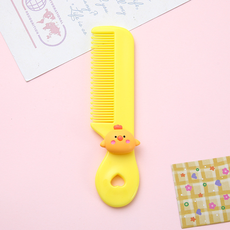 Nuevos niños pequeño peine de dibujos animados mini portátil Bangs pelo roto cabeza redonda peine de dientes peine de pelo de niña