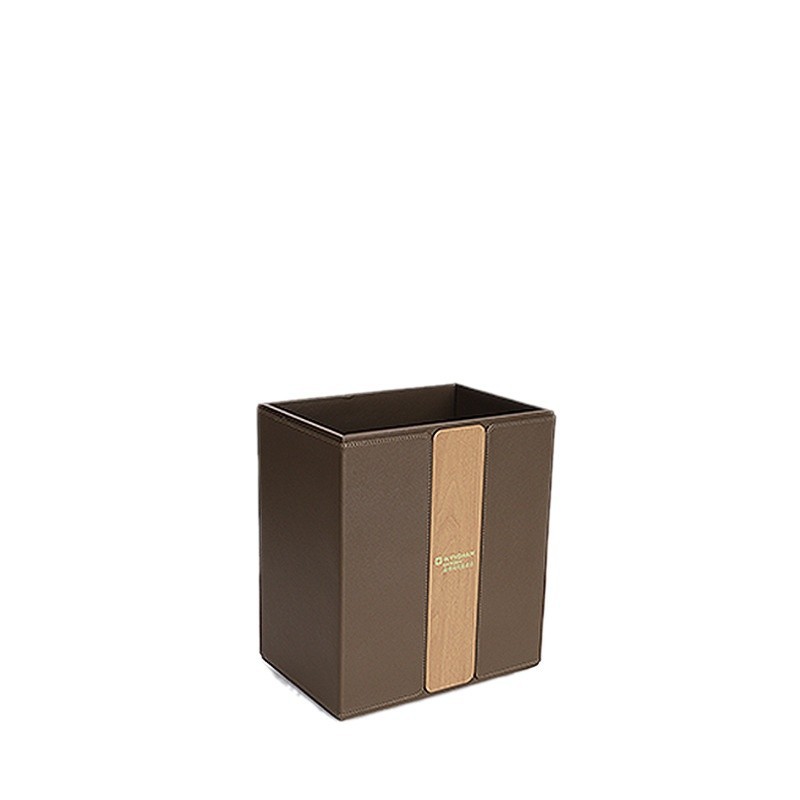 Caja de papel Wyndham sala de huéspedes de cinco estrellas cuero caja de toallas de cuero caja de consumo logotipo caja de basura