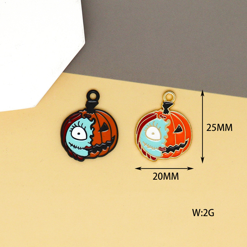25g Weight Pendant Jewelry Making Type 16*30mm, 19 * 21mm, 20 * 23mm Jewelry Making Size DIY Jewelry Accessories Classification 10 PCS/Package Quantity Alloy Material Halloween Festival Pumpkin, Bow Knot, Skull Pattern Enamel Design Cool Style, IG Style Style 10 PCS/Package 16*30mm 19 * 21mm 20 * 23mm Alloy Pumpkin Bow Knot Skull Pendant 7