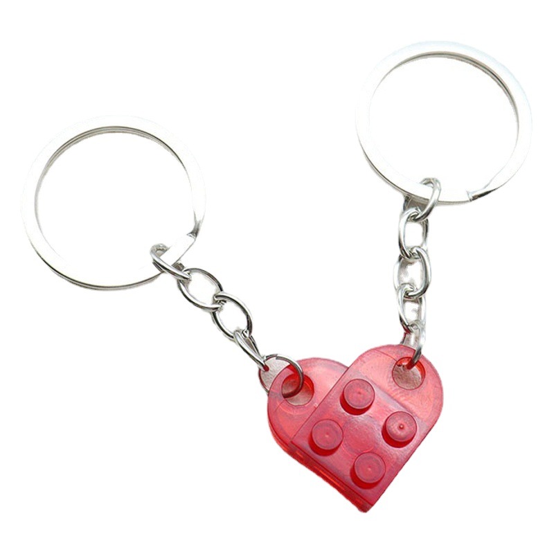 Two into one 2*2 with hole semicircle stitchable building blocks Lego bag pendant key chain earrings necklace DIY match