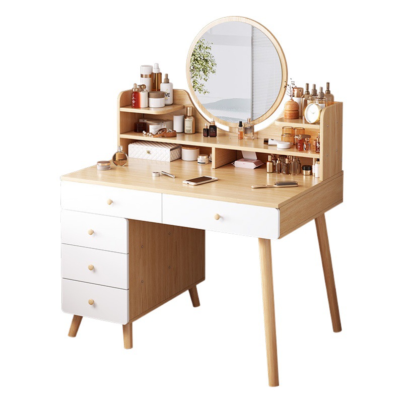 Luz lujo tocador dormitorio moderno simple pequeño apartamento en línea celebridad ins estilo pecho de cajones gabinete de almacenamiento integrado espejo de mesa de maquillaje