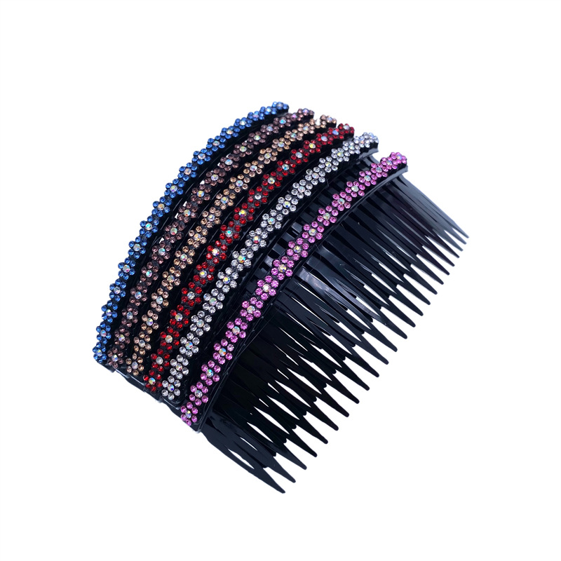 Mujeres grandes diamantes negros una variedad de peines de cabello ciruela corbata pein enchufe de cabello supermercado 2 yuan tienda de joyas para el cabello