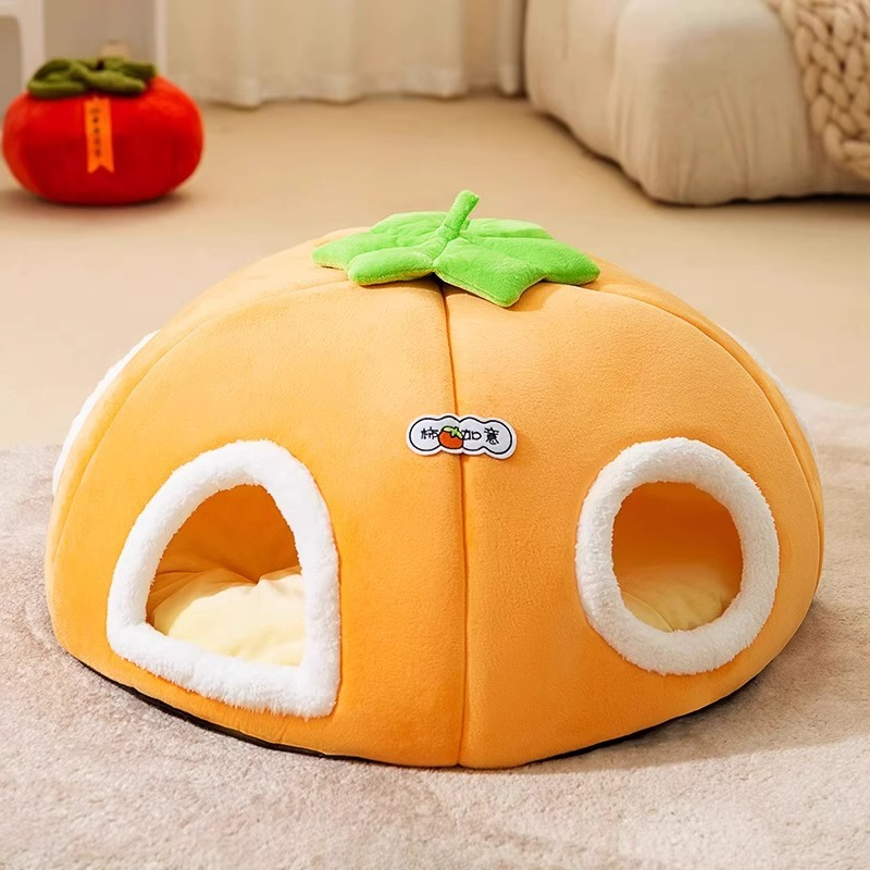 Otoño e invierno cálido espesado semi-cerrado multi-mascota familia gato nido perro gran espacio perrera mascota invierno perrera