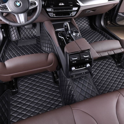 Peugeot 2008 3008 301 Ayaqaltılar (Kovriklər) - main-drivers-side-panel-huiqi-black-with-black-stitching-mega-discount-sale