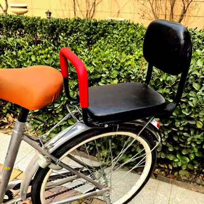 Baby Baby Rear Seat Child, Child seat shed - bicycle-black-seat-thickened-cushion-ordinary-belt-default-item