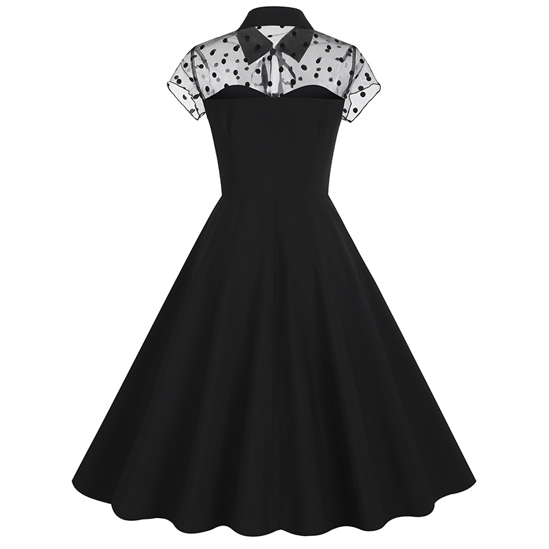 Vintage 50S 60S Women's Retro Mesh Gothic Dress A-Line Elegant Black Dress | eBay Vintage 50S 60S Women's Retro Mesh Gothic Dress A-Line Elegant Black Dress | eBay