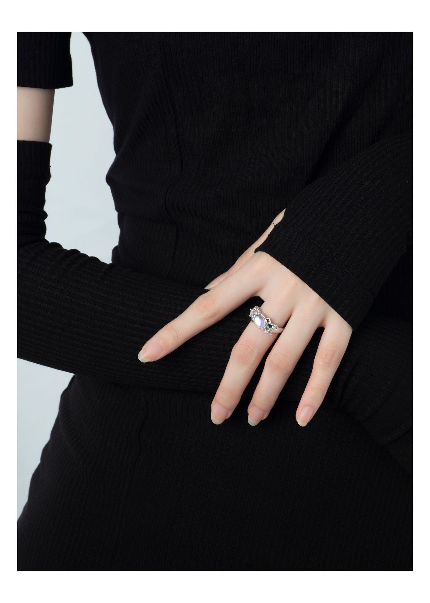 Fashion Geometric Copper Plating Zircon Rings 1 Piece