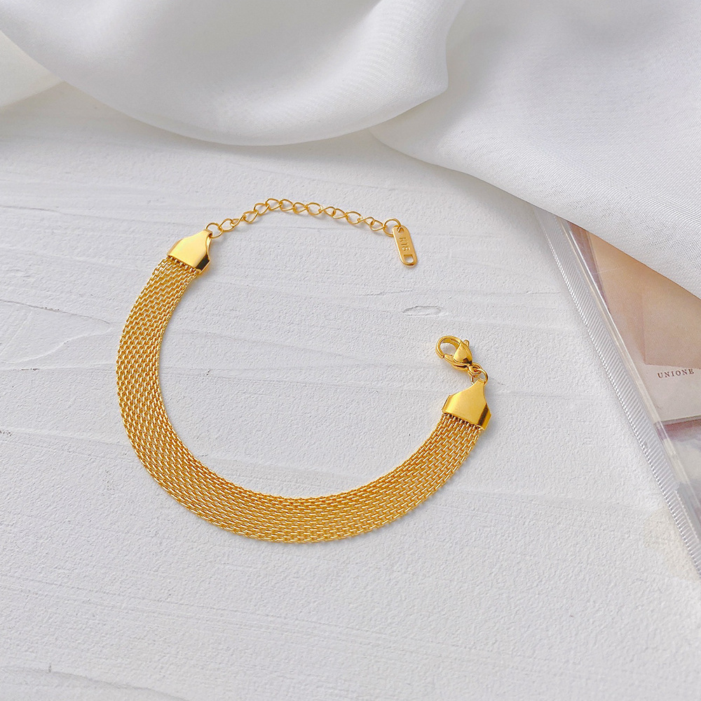 Leichte, luxuriöse Halskette im minimalistischen Retro-Stil, exklusive Halskette aus Titanstahl für Damen, Schlüsselbeinkette, Accessoires_voghion.com