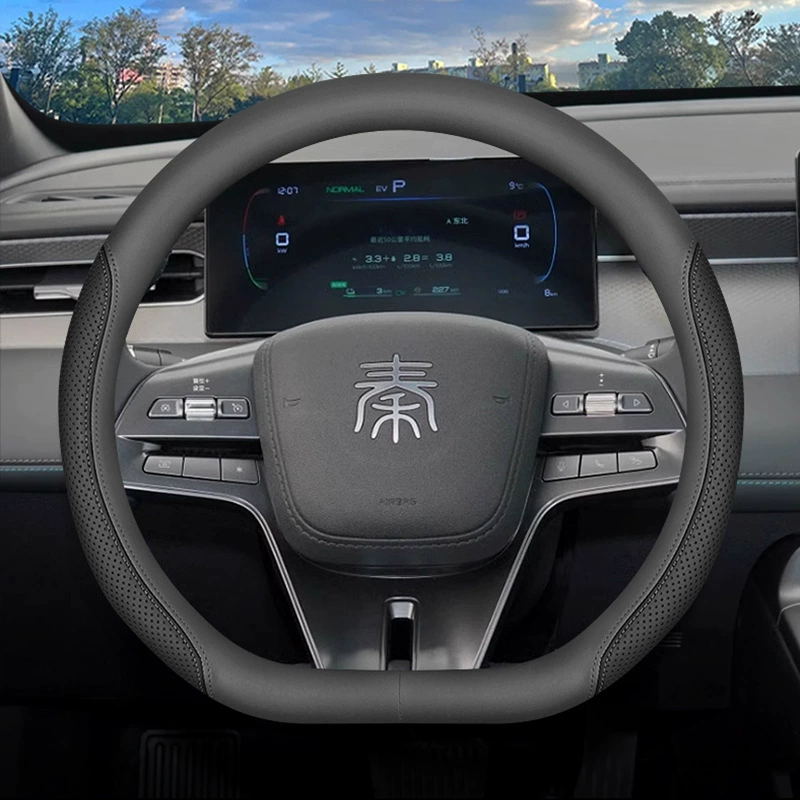 Обивка руля для BYD Qin Ldmi, обивка руля Qin plus Qin plusdmi/plusev, интерьер автомобиля, накладка на рулевое колесо