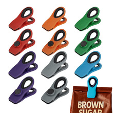 跨境冰箱贴磁性封口夹 塑料零食袋密封夹食品保鲜封口夹防潮夹