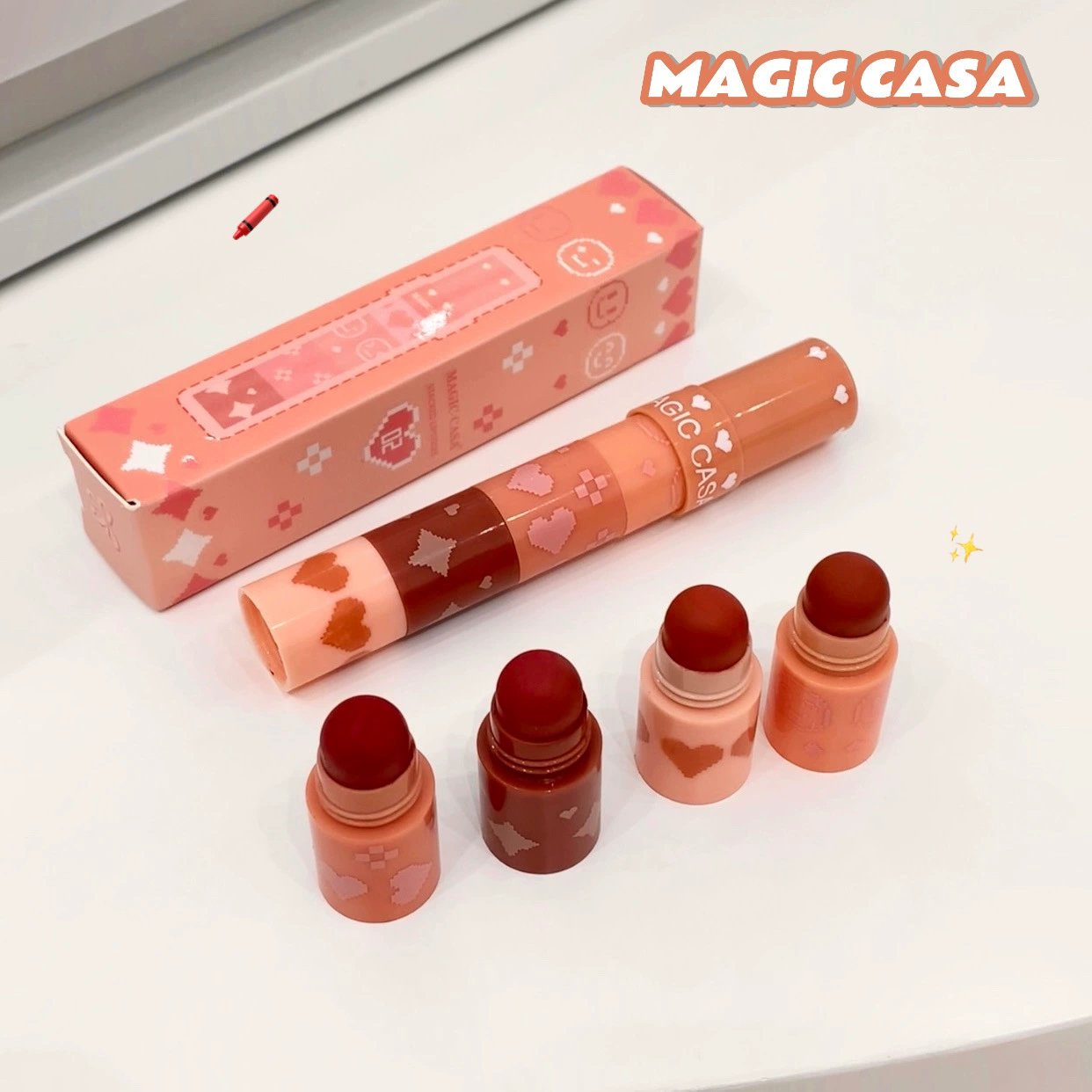 MAGIC CASA (г cross-border торговля), Дженга, матовая помада, набор, полупрозрачное затенение