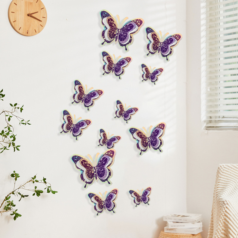 Stickers muraux 3d papillon doré décoration adhésive maison_voghion.com