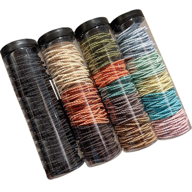 Cintas de goma enlatadas para mujeres de alta elasticidad duradera cuerdas de cabello para el cabello adornamiento de cabello nueva cinta de goma de alta cola de caballo anillo de cabello