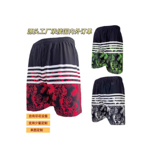 Minimum Order Quantity of One Piece for Pod Cross-Border E-Commerce Platform 3D Printed Sports Straight Shorts with Custom Trendy Prints