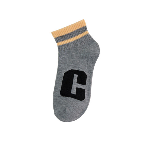 Socks men's socks summer thin solid color versatile striped letter socks women's non-falling autumn and winter ins trend
