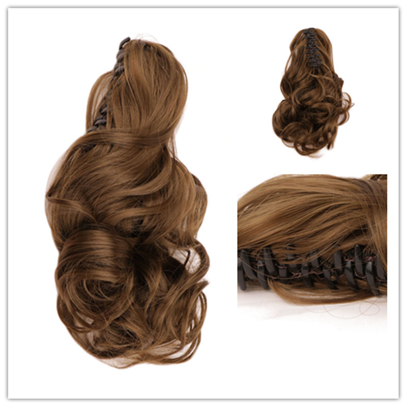 Small Wave Claw Clip Ponytail Curly Hair Lady Curly Hair Wavy Wig display picture 3