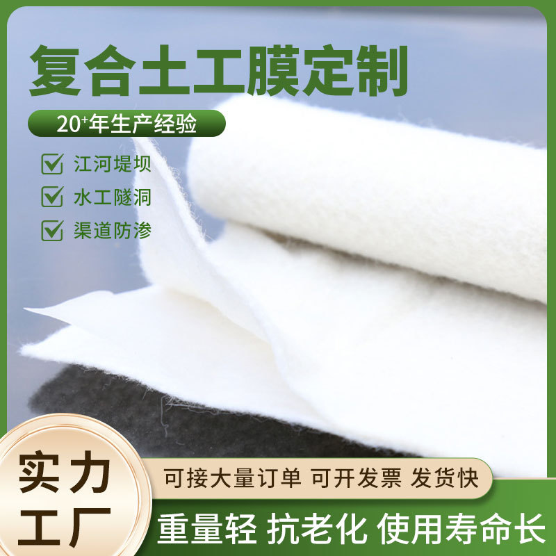 复合土工膜两布一膜江河堤坝防渗加固废渣填埋场防渗处理土工材料