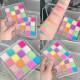 COS makeup ErshiQi rainbow color eye shadow plate shiny pearl matte sequins stage makeup animation eye shadow