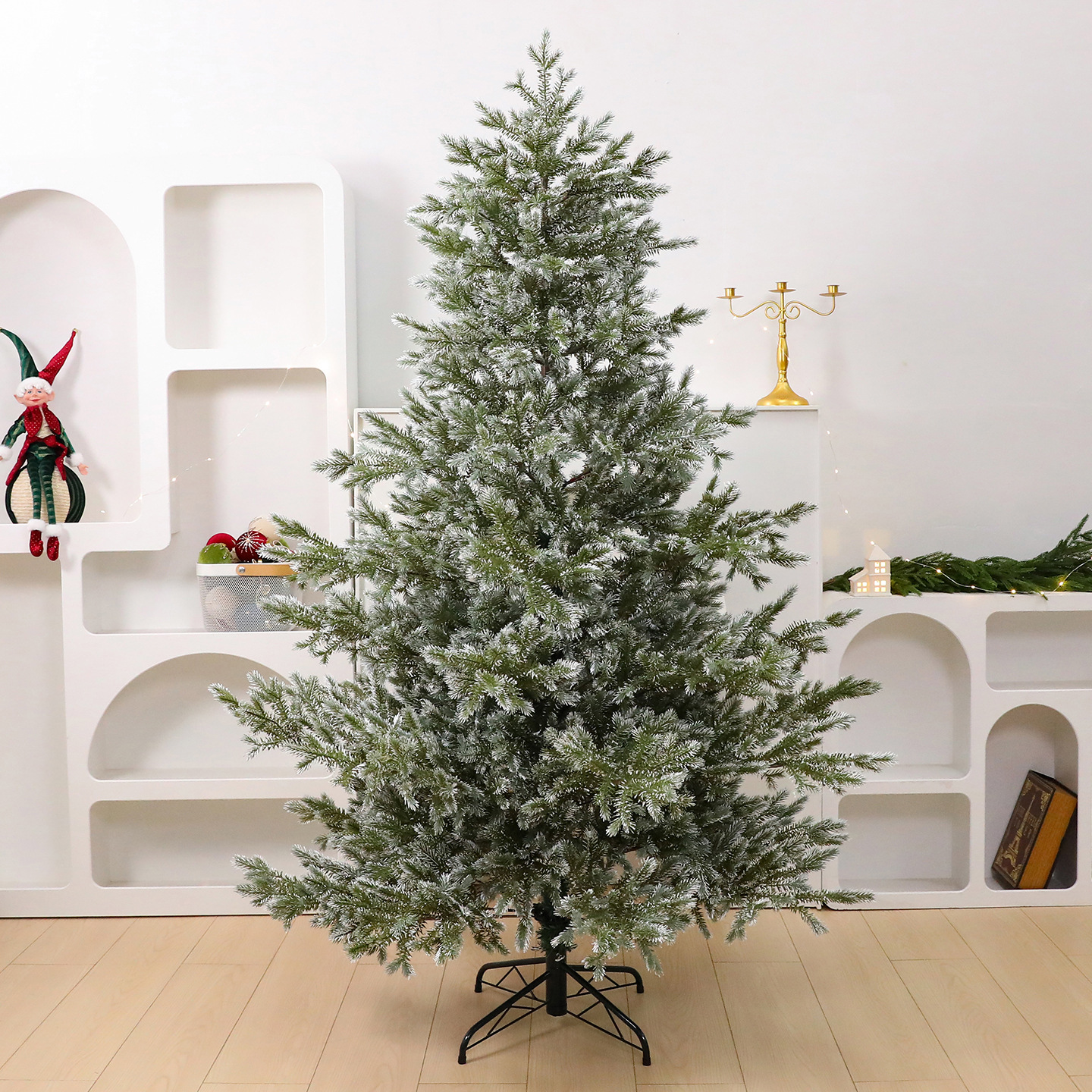 Shengyuan nuevo cifrado puro PE bicolor adornos de árbol de Navidad decoración de Navidad grande decoración de la sala de estar adornos