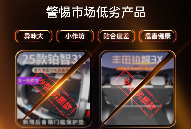 Specially Used for Toyota Platinum 3X Trunk Mat Tpe2025 Car Trunk Mat Modification Accessories Foot Mat Supplies