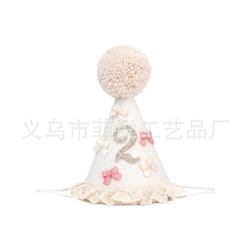 Guirnalda de Feliz Cumpleaños, Lazo Decorativo, Adorno para Pastel de Primer Cumpleaños, Bandera para Silla de Comedor, Corona, Gorro de Cumpleaños