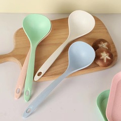 Set of Wheat Straw Small Spoons, Forks, and Soup Spoons with Plastic Tableware in Nordic Style for Children, Dessert Spoons, Wholesale