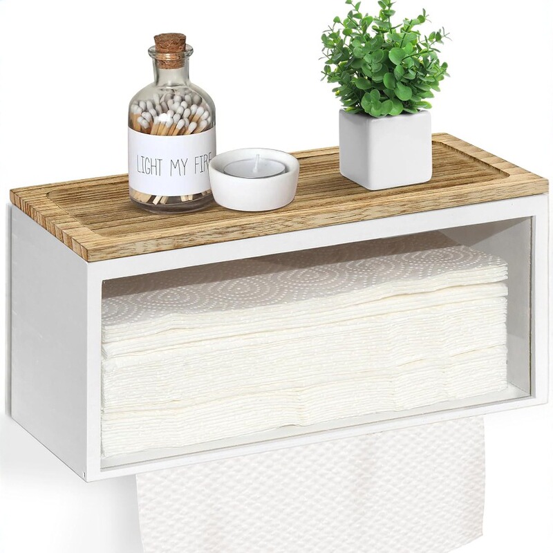 Wooden Tissue Box Amazon Wall Mounted Kitchen Bathroom Wall Tissue Holder 70% off Toilet Paper Dispenser