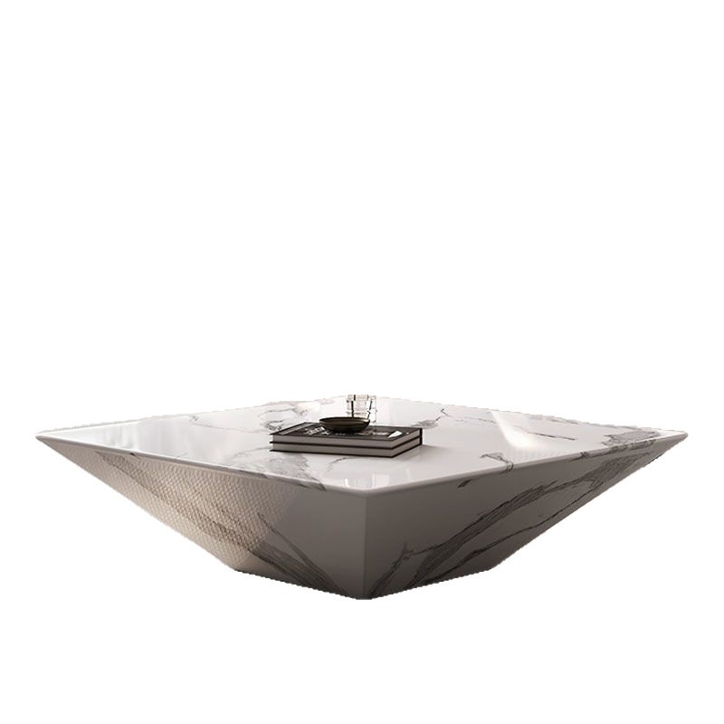 2025 nuevo estilo italiano extremadamente ligero lujo mármol cuadrado mesa de centro sala de estar hogar simple creatividad moderna
