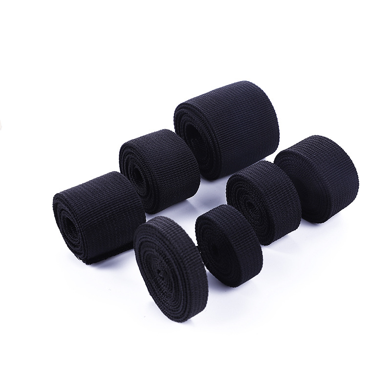 Cinturón de poliéster negro tamaño inelástico cinturón de cinturón DIY mano cinturón de cinturón de cinturón accesorios de ropa accesorios de ropa mayorista